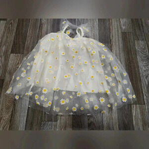 Cream toddler summer dress tulle dress toddler girl new 12/18 months